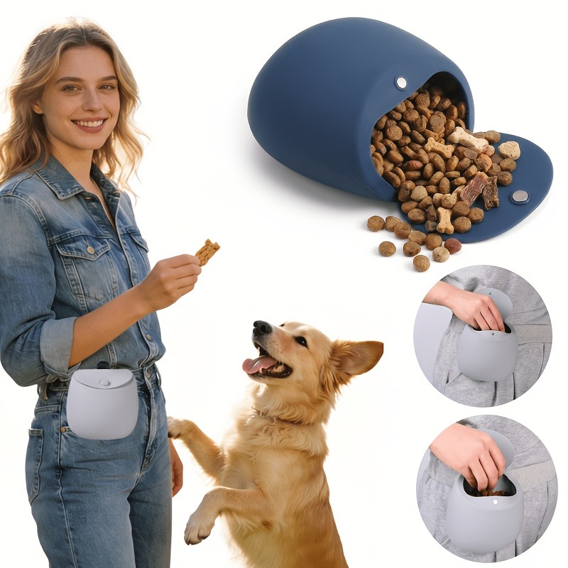 Cycling Commuter Bag - 1-delige draagbare siliconen opbergtas voor puppy-snacks,