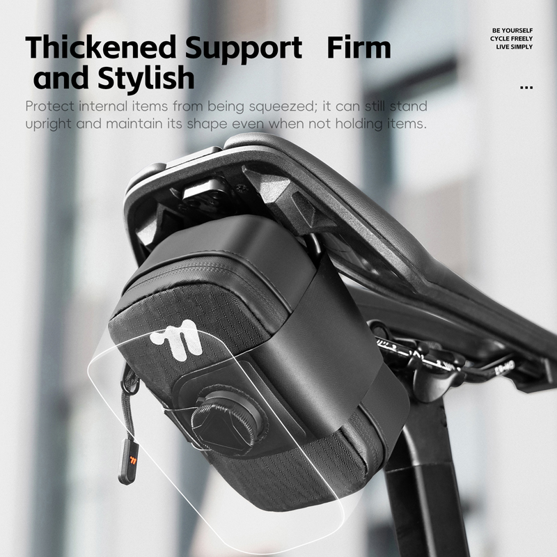 Saddle Bag Under Seat - WEST BIKING Fietszadeltas met zelfvergrendelende knop,