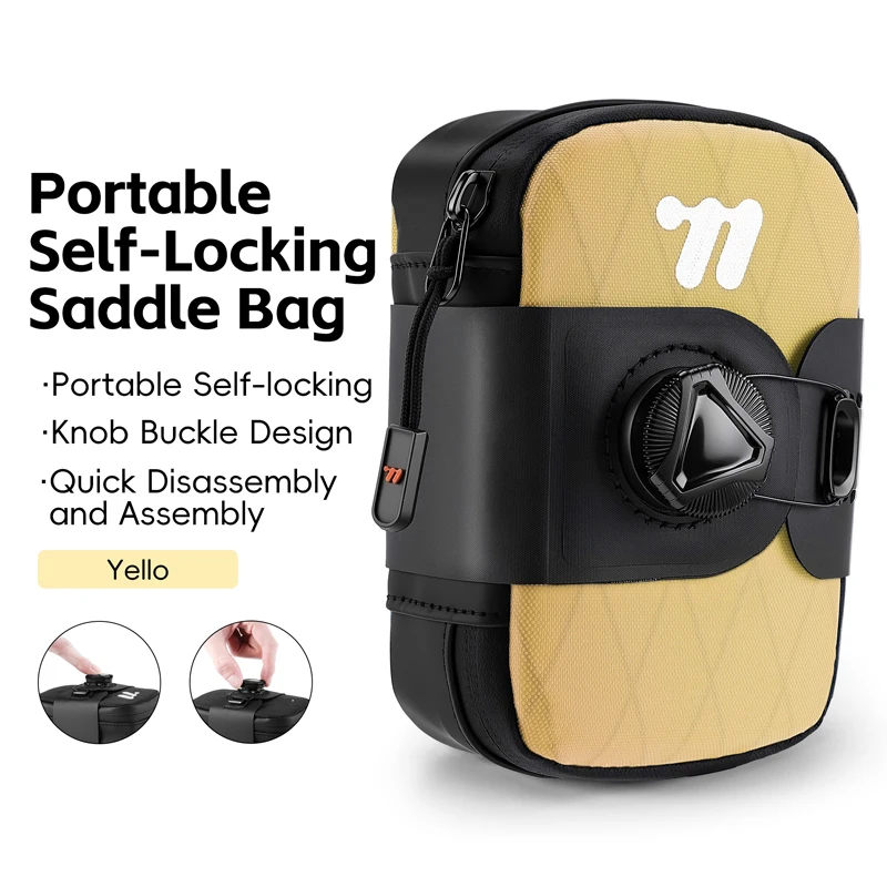 Saddle Bag Under Seat - WEST BIKING Fietszadeltas met zelfvergrendelende knop,