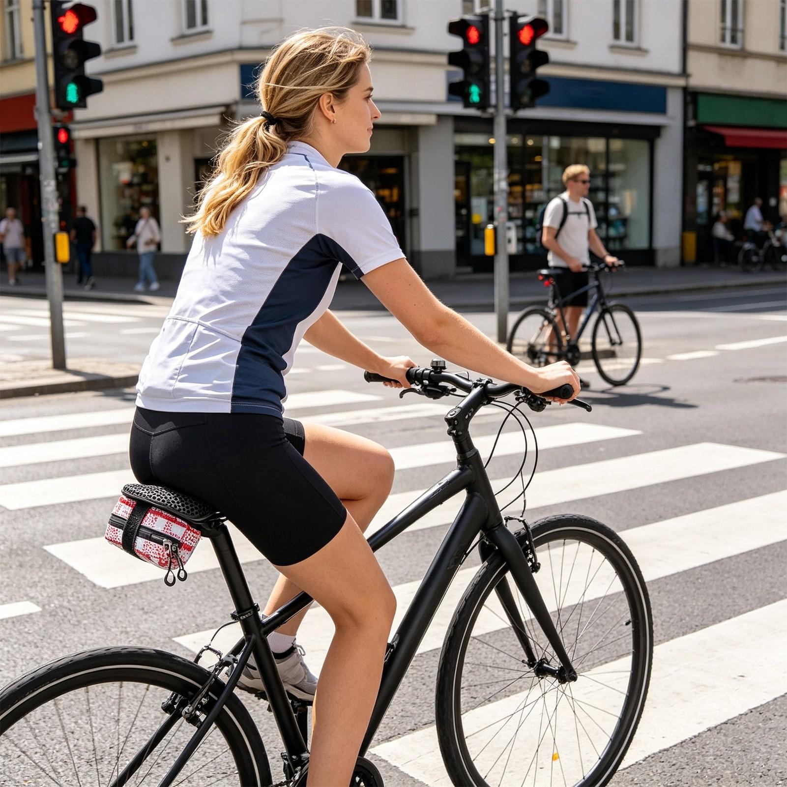 Saddle Bag Under Seat - Fietszadeltas, Fietszadelpouch voor woon-werkverkeer, Waterdichte Fietszadeltas