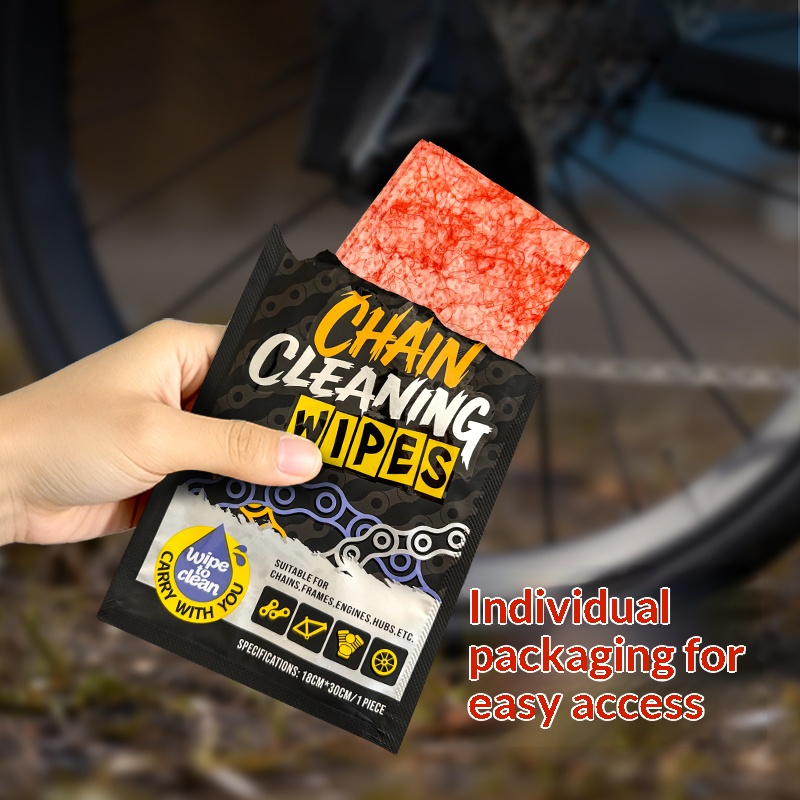 Grease Waterproof Bike - Fietskettingreinigingsdoekjes Herbruikbare MTB Racefietskettingontvetter voor Frames