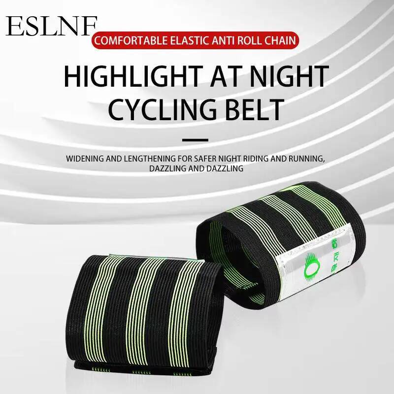 Cycling Commute - ESLNF Universele reflecterende fietsveiligheidsriemen Verstelbare enkelbroekbeenriem