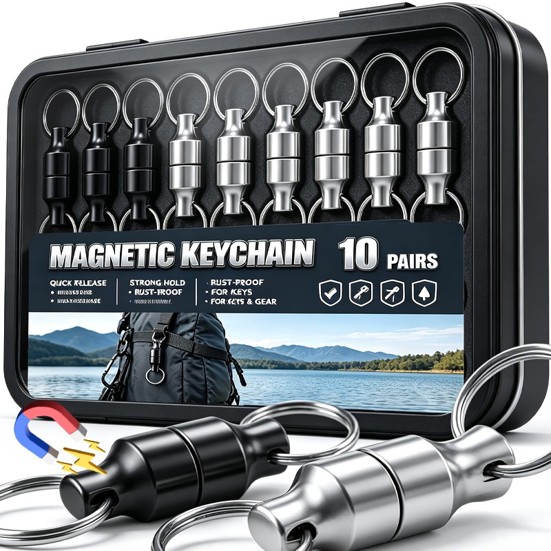 Chain Lock Combination - 2/20x Uitschuifbare Sleutelhanger Sterke Magneet Sleutelhanger